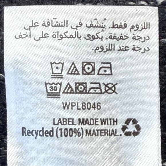 Long Back Striped Fuzzy Sweater Women M Gray INC International Concepts - Picture 6 of 8